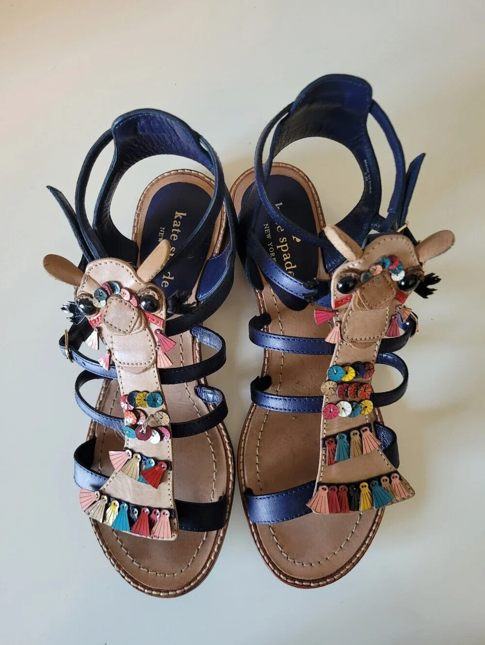 Kate Spade Sahara Camel Gladiator Flat Sandals, VGUC, Size 6
